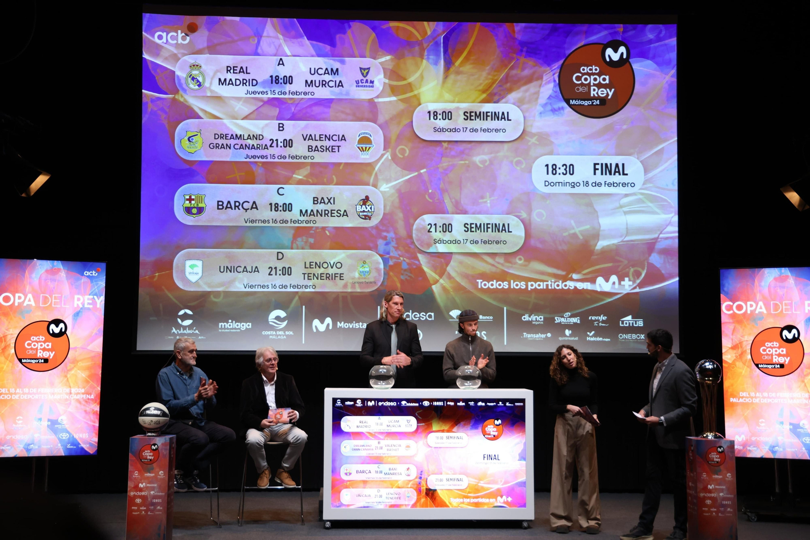 El sorteo de la Copa del Rey de baloncesto en Málaga, en fotos