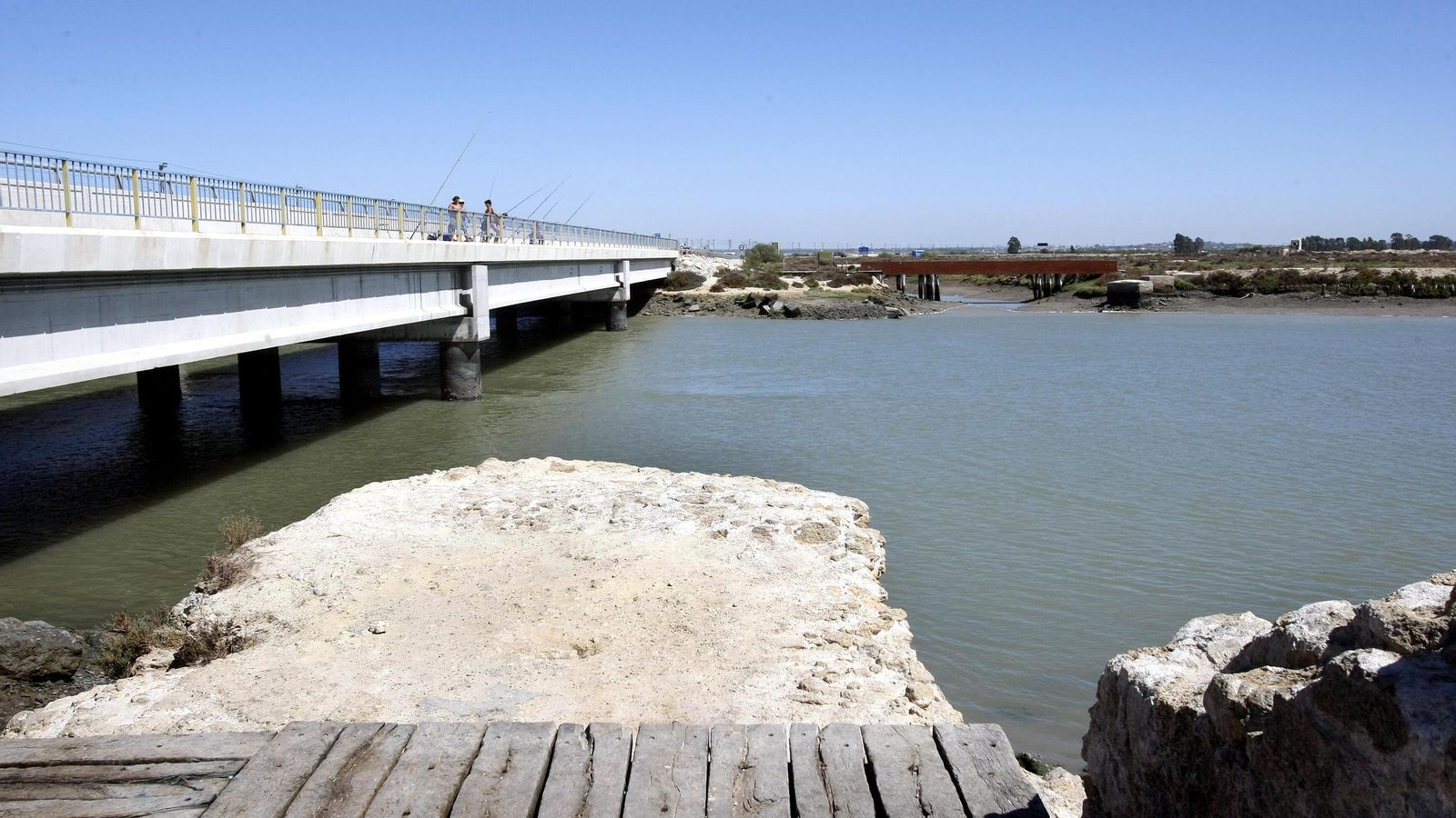 Una imagen de la zapata donde en principio se barajó su instalación en el río San Pedro, posteriormente descartada.