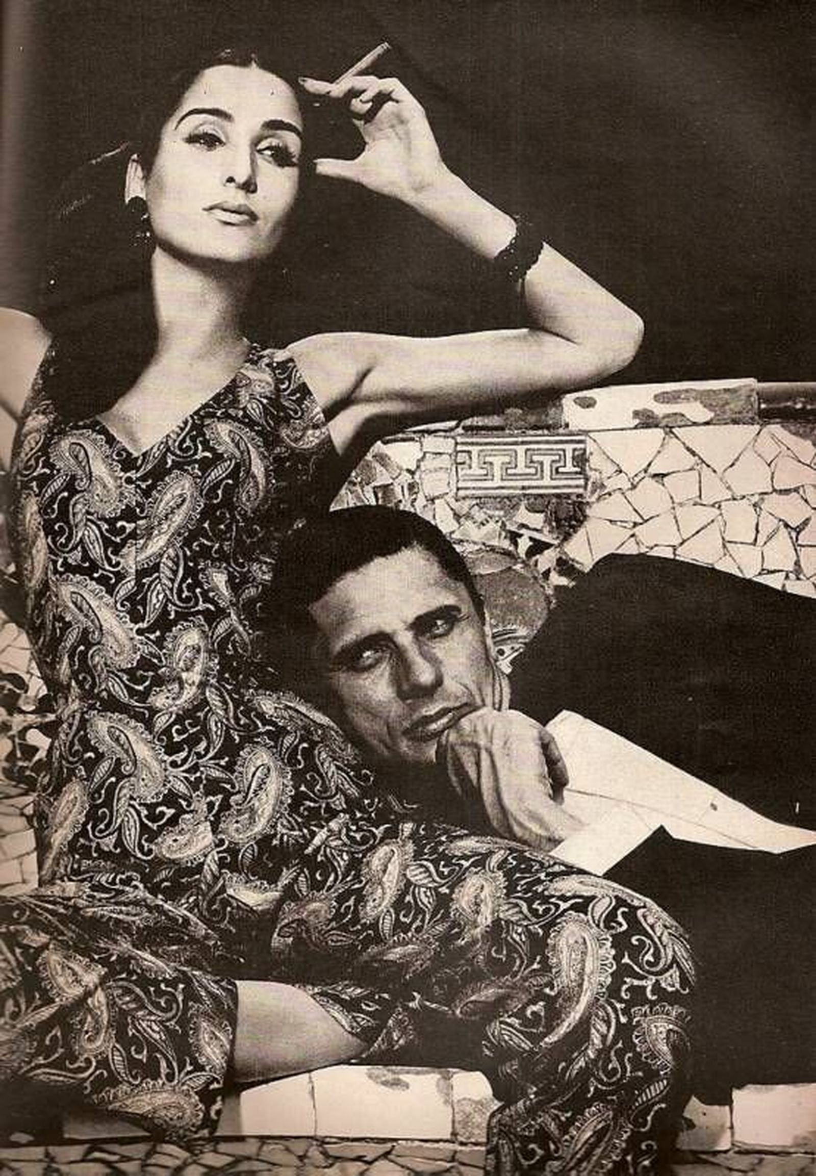 Nay Abascal con el fotógrafo Richard Avedon.