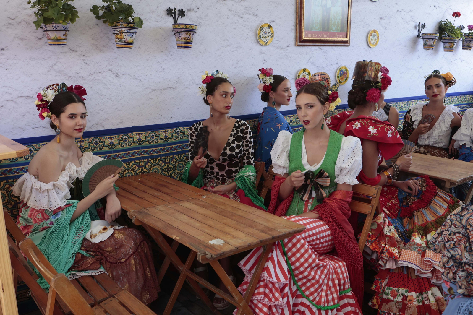 Ofrenda floral a Santa Ana de la asociación Qlamenco para rematar la Velá, todas las imágenes