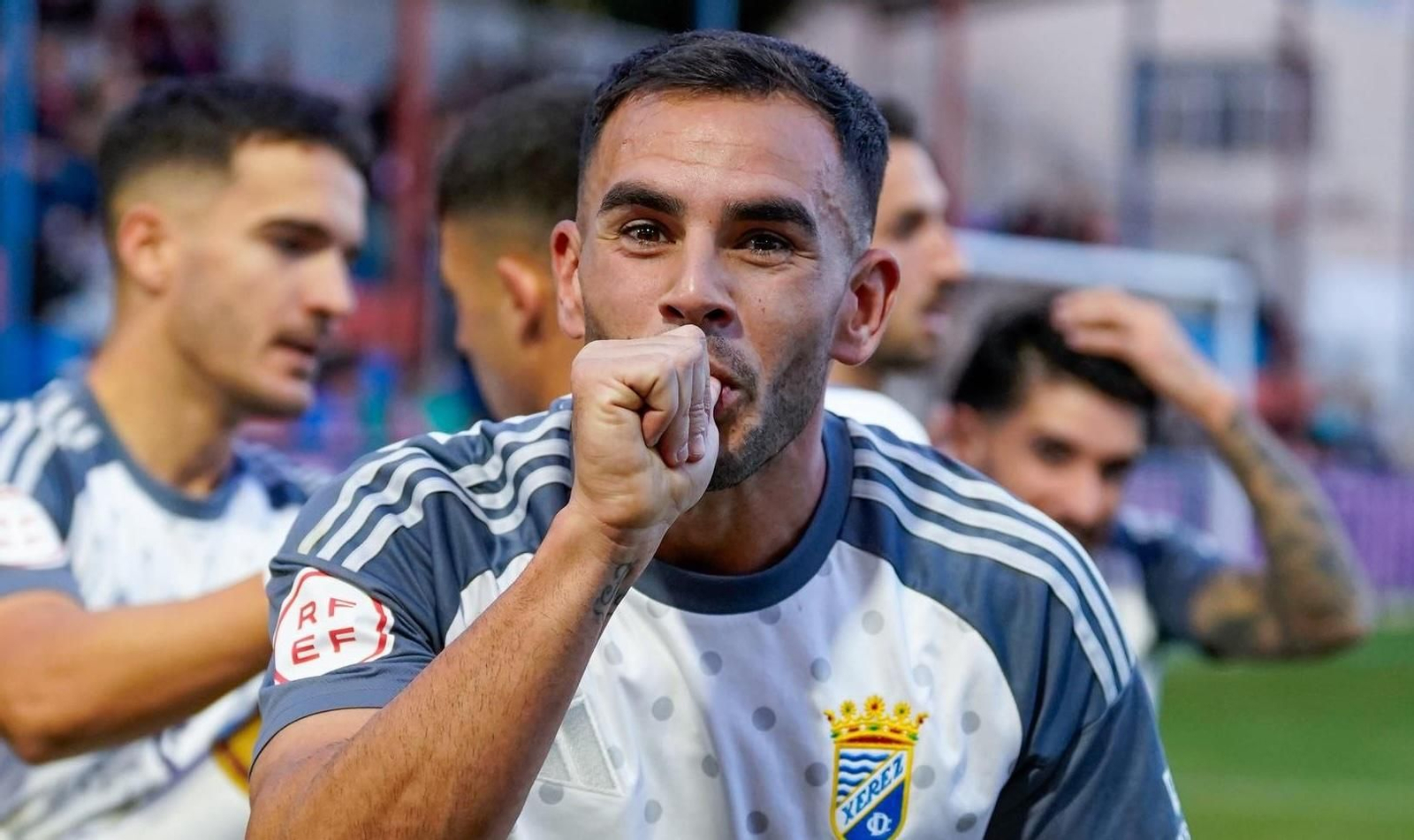 Nané celebra uno de sus goles.