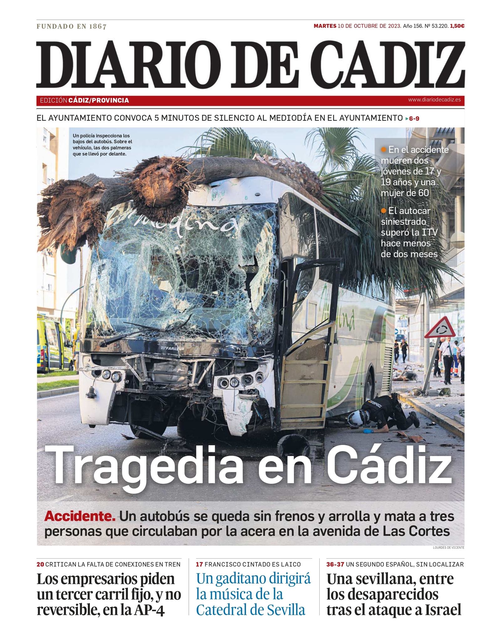 10 de octubre. Atropello mortal en el barrio de Astilleros de Cádiz.