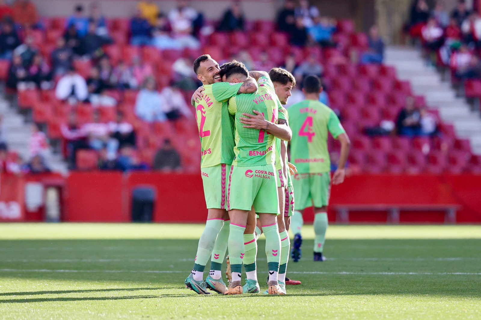 Celebración del 0-1.