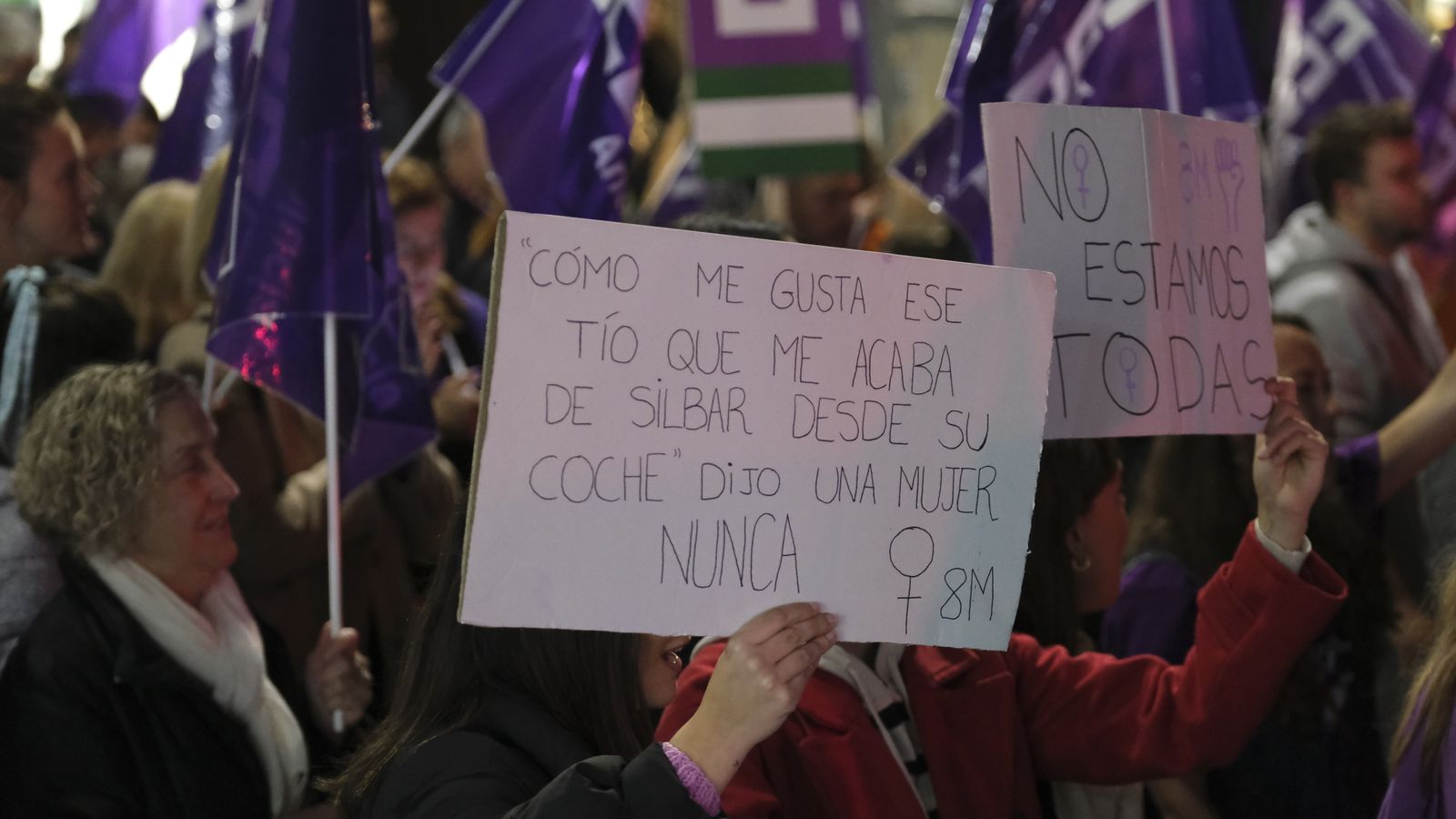 Imágenes de las manifestaciones por el Día de la Mujer en Almería