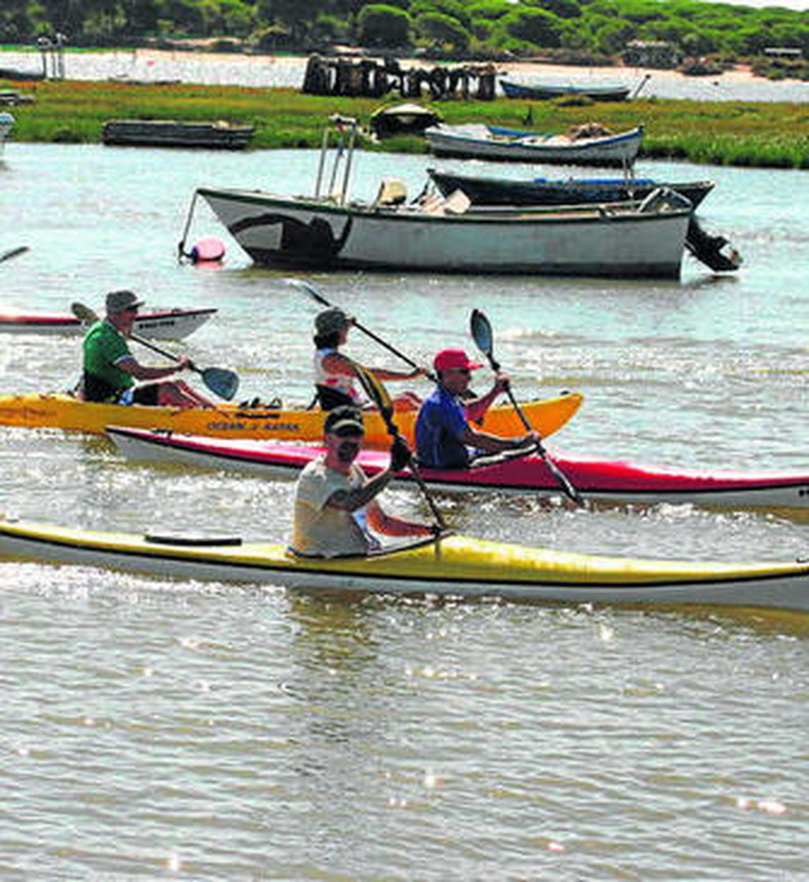 Varios participantes, durante un momento de la prueba.