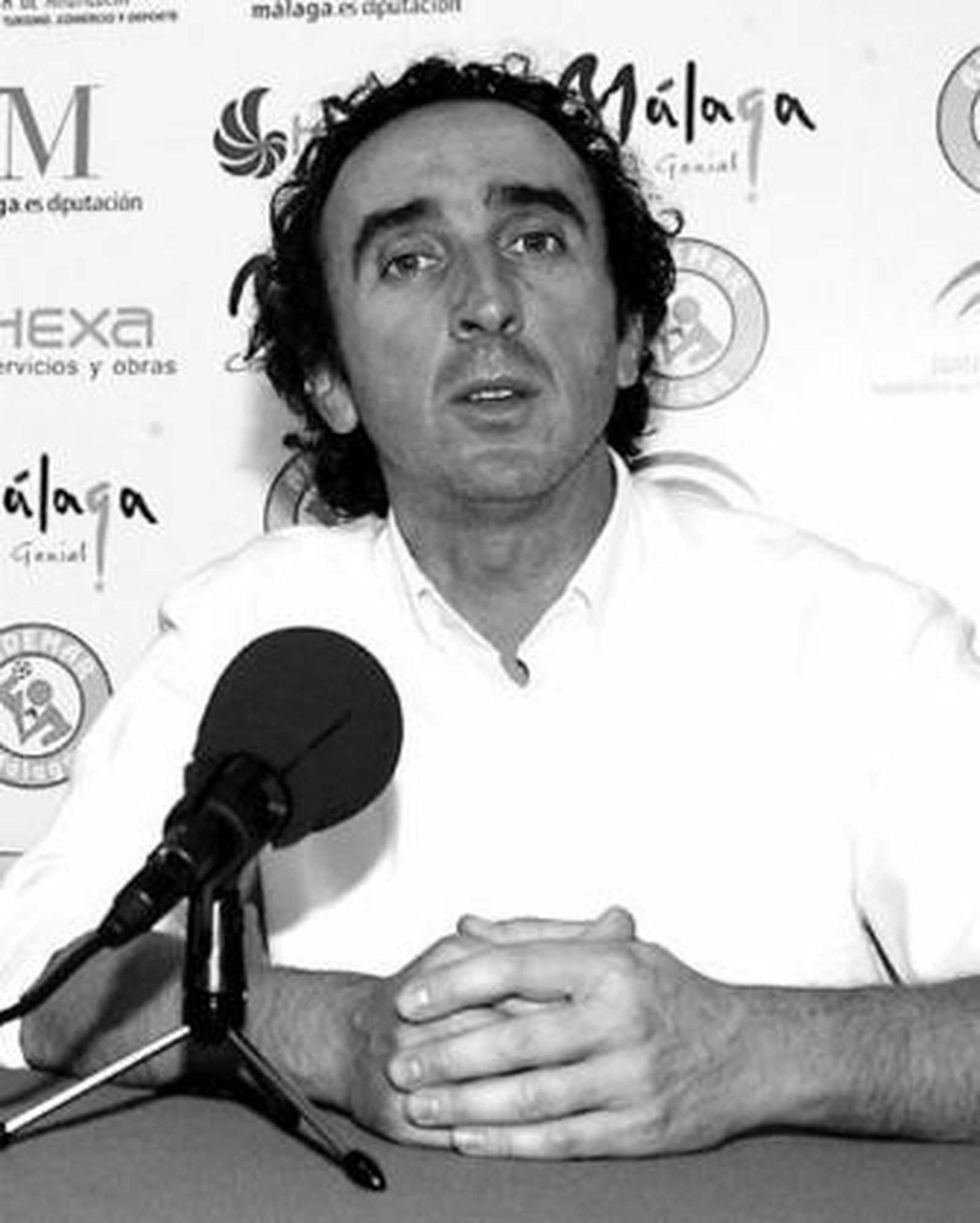 Rafael Martínez, en la sala de prensa del Colegio Maristas.