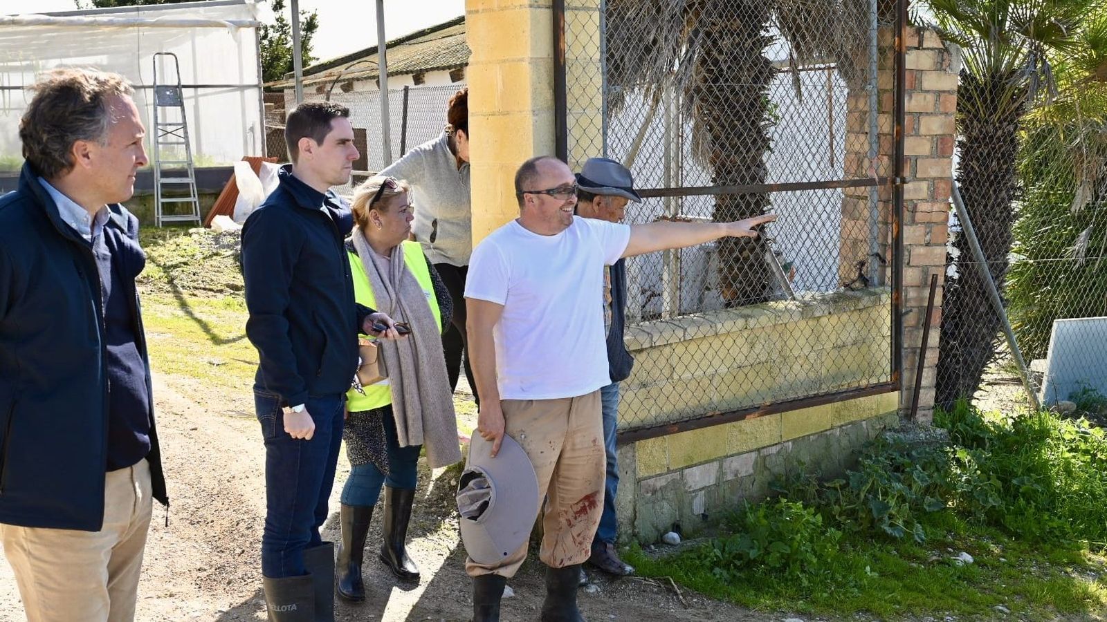 Jaime Espinar, durante su visita a Las Pachecas.