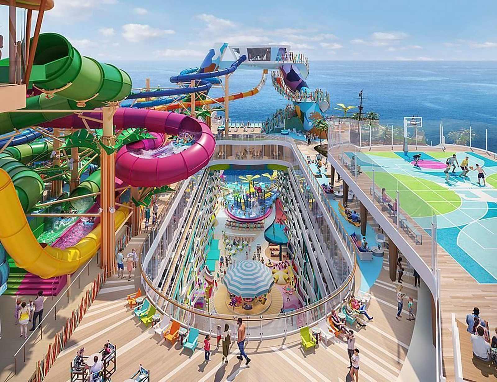 Imágenes del impresionante interior del crucero 'Icon of the Seas', el más grande del mundo