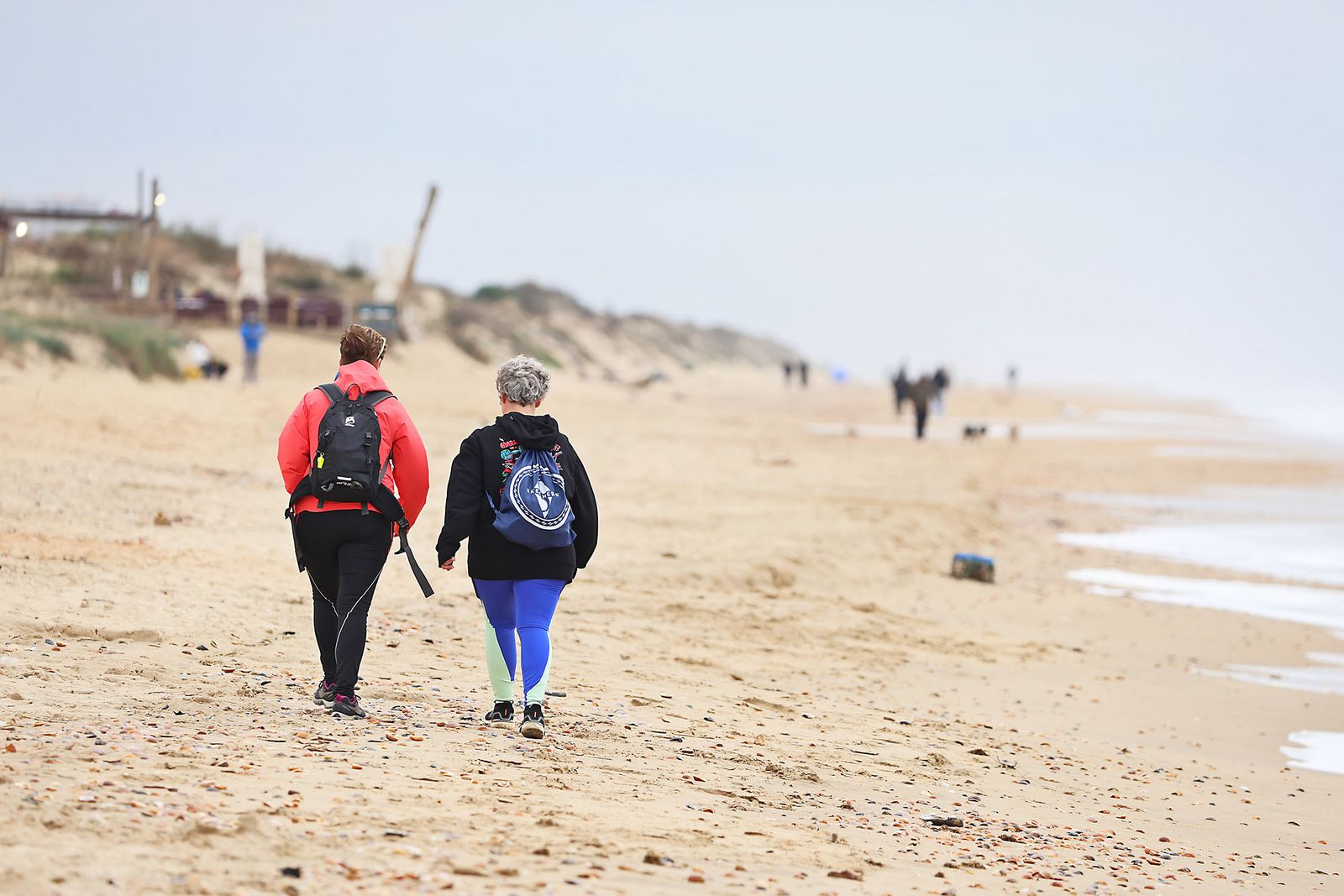 Las fotografías del primer día del años en las playas de Huelva