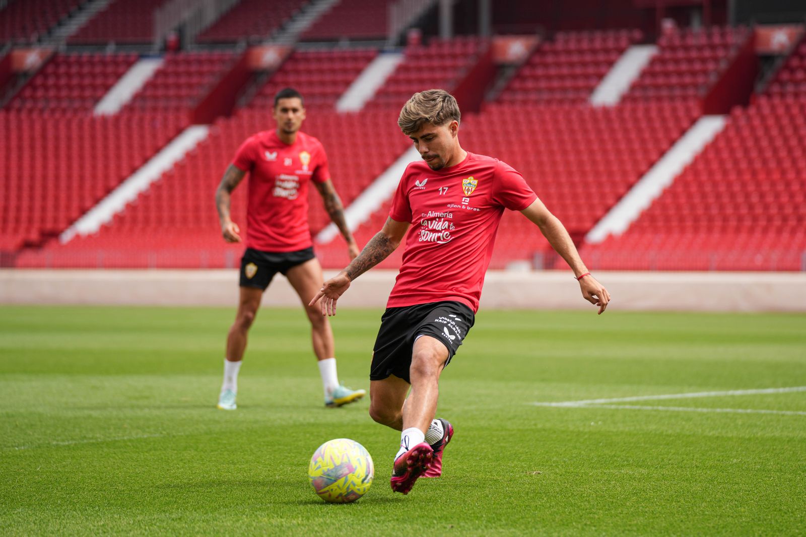 Así ha sido el entrenamiento del Almería este viernes