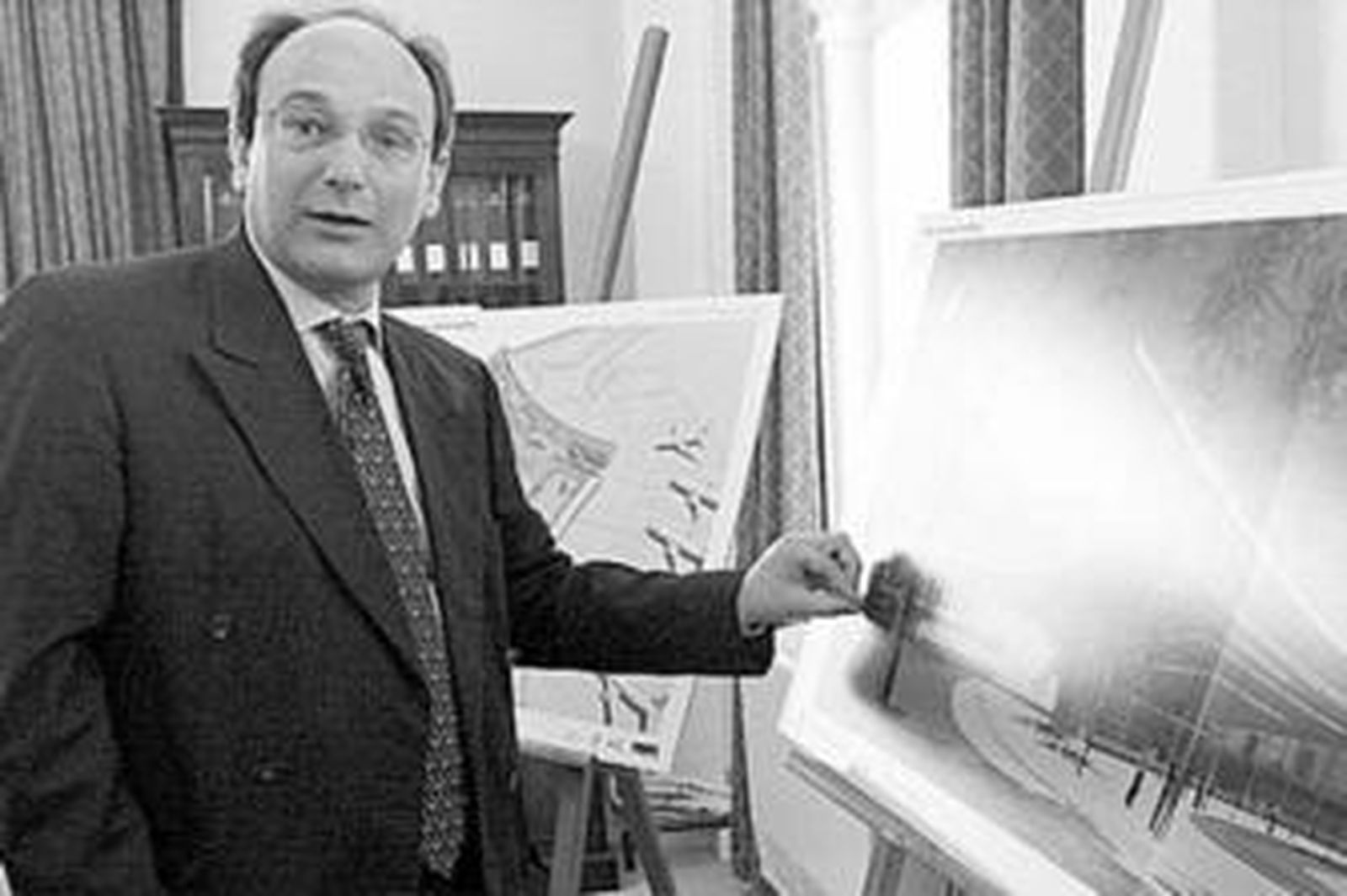 Peter Caruana, durante un acto en Convent Place.