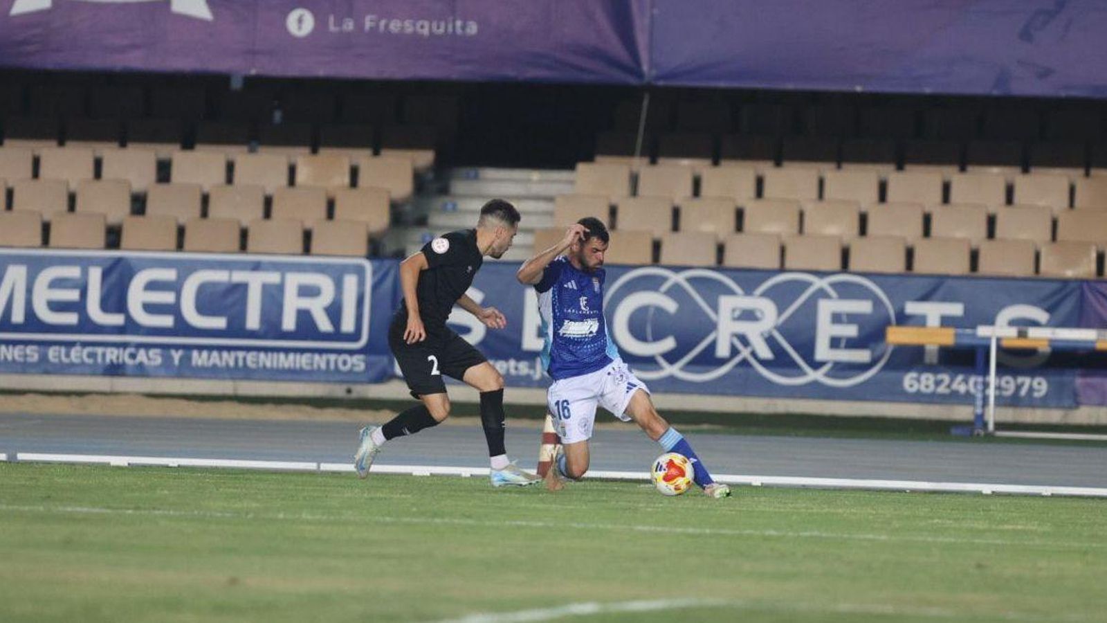 Javi Rodríguez fue de los azulinos más entonados en la primera mitad.