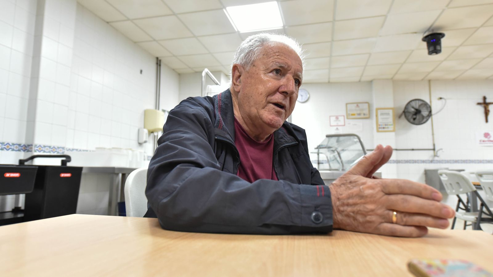 Pepe Ramírez, responsable voluntario del comedor hasta hace unos días.
