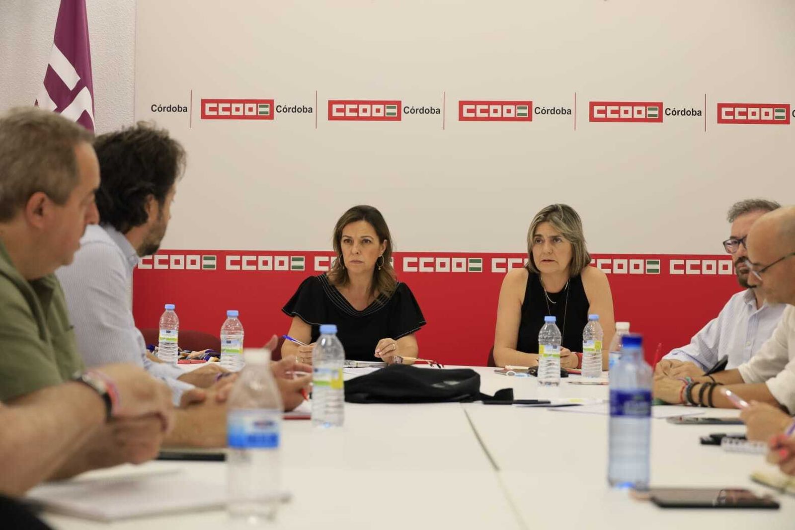 Isabel Ambrosio, durante el encuentro celebrado en CCOO.