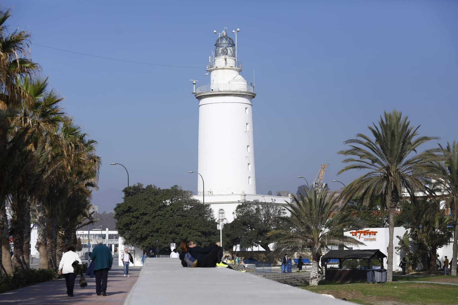 Vista de la Farola de Málaga.