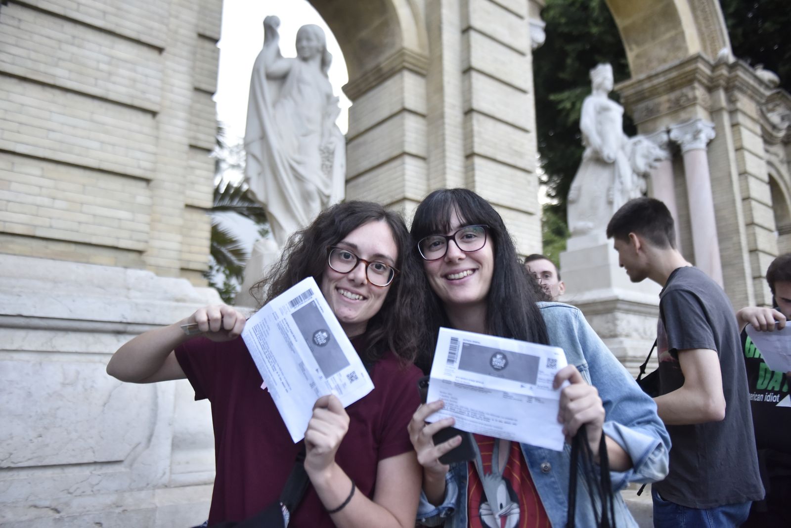 Ambiente en los accesos al concierto de Green Day