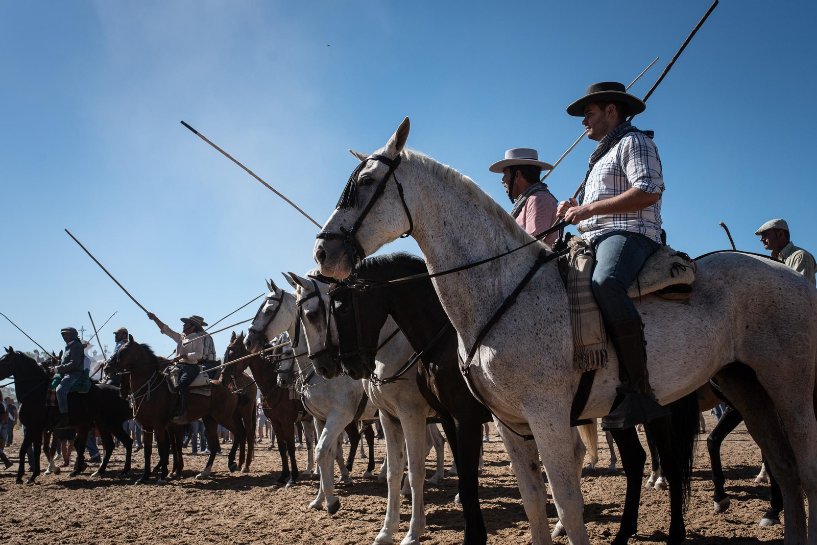 Imágenes de la Saca de las Yeguas a su paso por El Rocío
