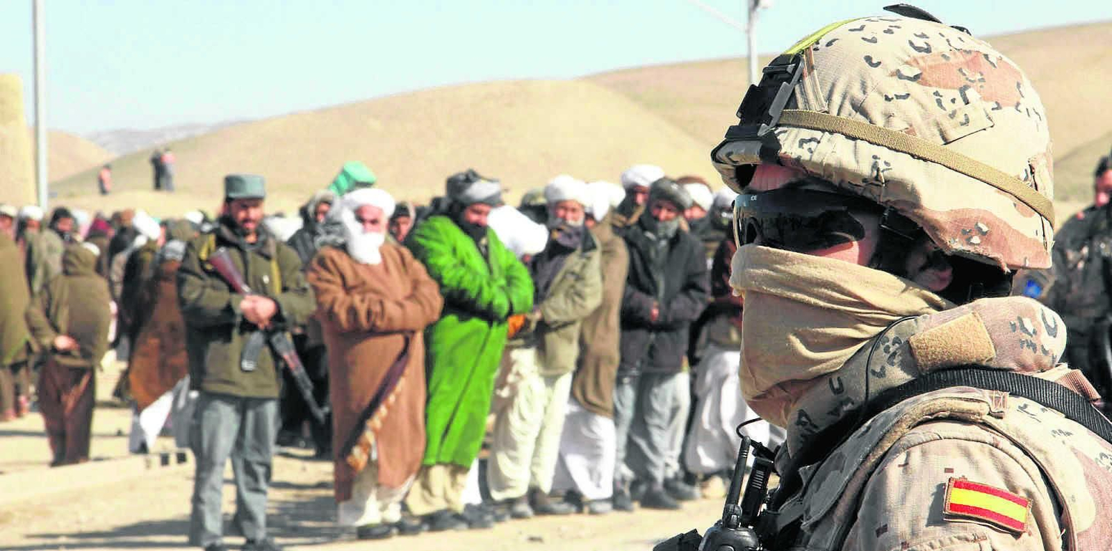 Un soldado español, cerca de la base de operaciones Bernardo de Gálvez, en 2012.