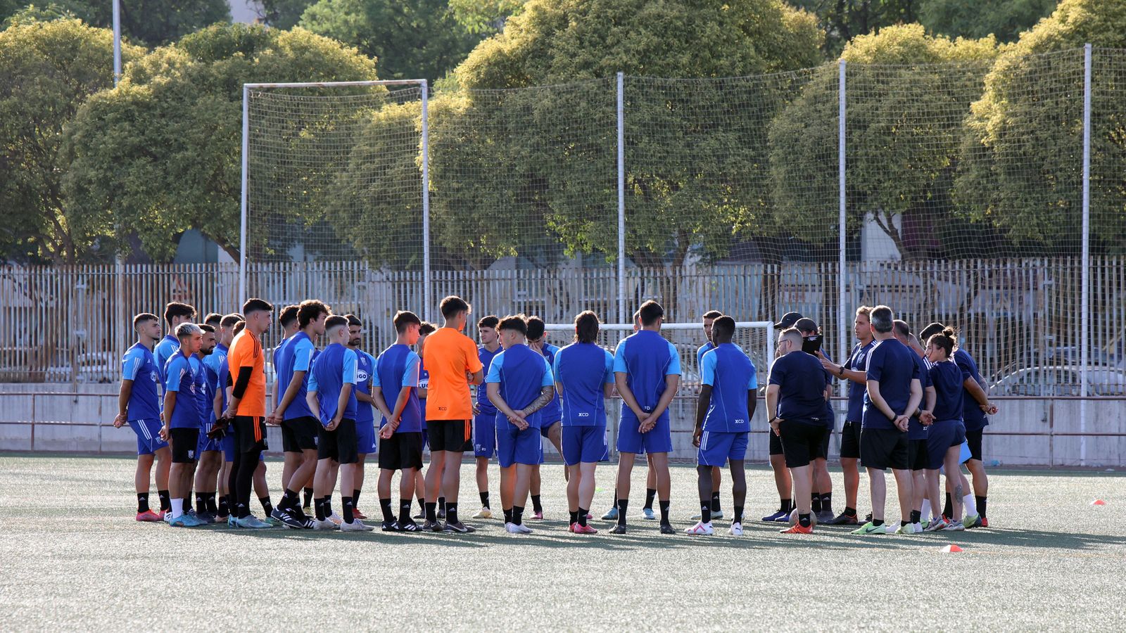 Primer entrenamiento del Xerez CD en el campo de La Granja