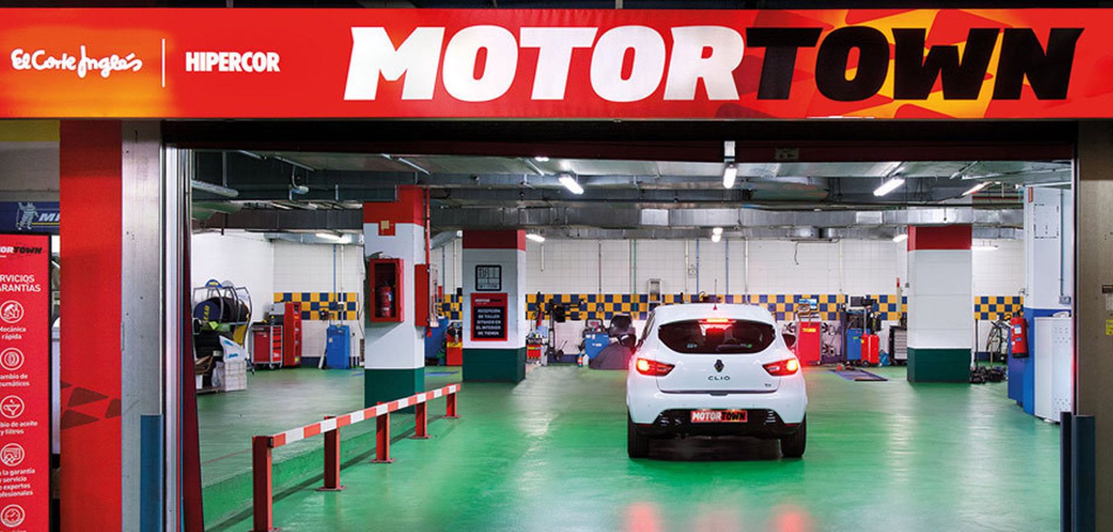 Instalaciones de Motortown en un centro de El Corte Inglés.