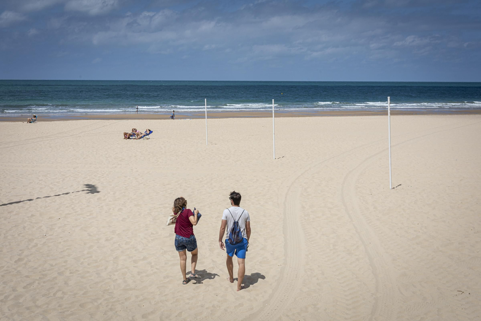 Sevillanos en la playas de Cádiz