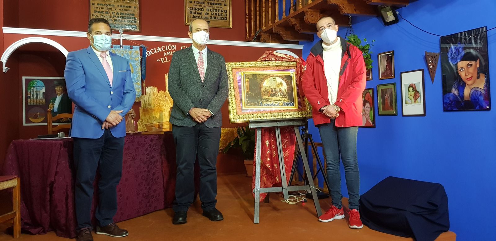 Una imagen del acto de presentación del cartel anunciador de la Navidad 2020.