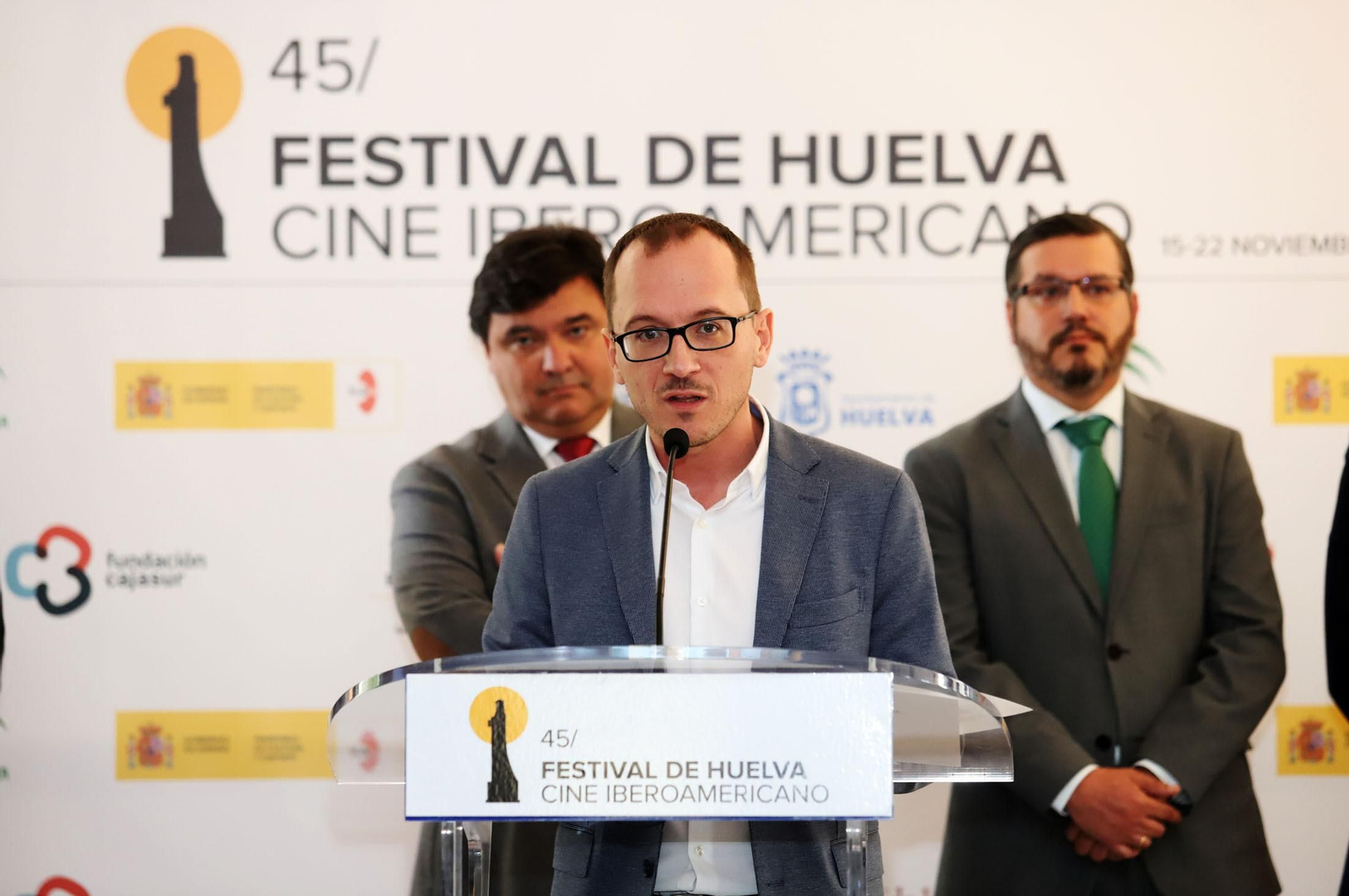Imágenes de la presentación de la 45 edición del Festival de Huelva Cine Iberoamericano