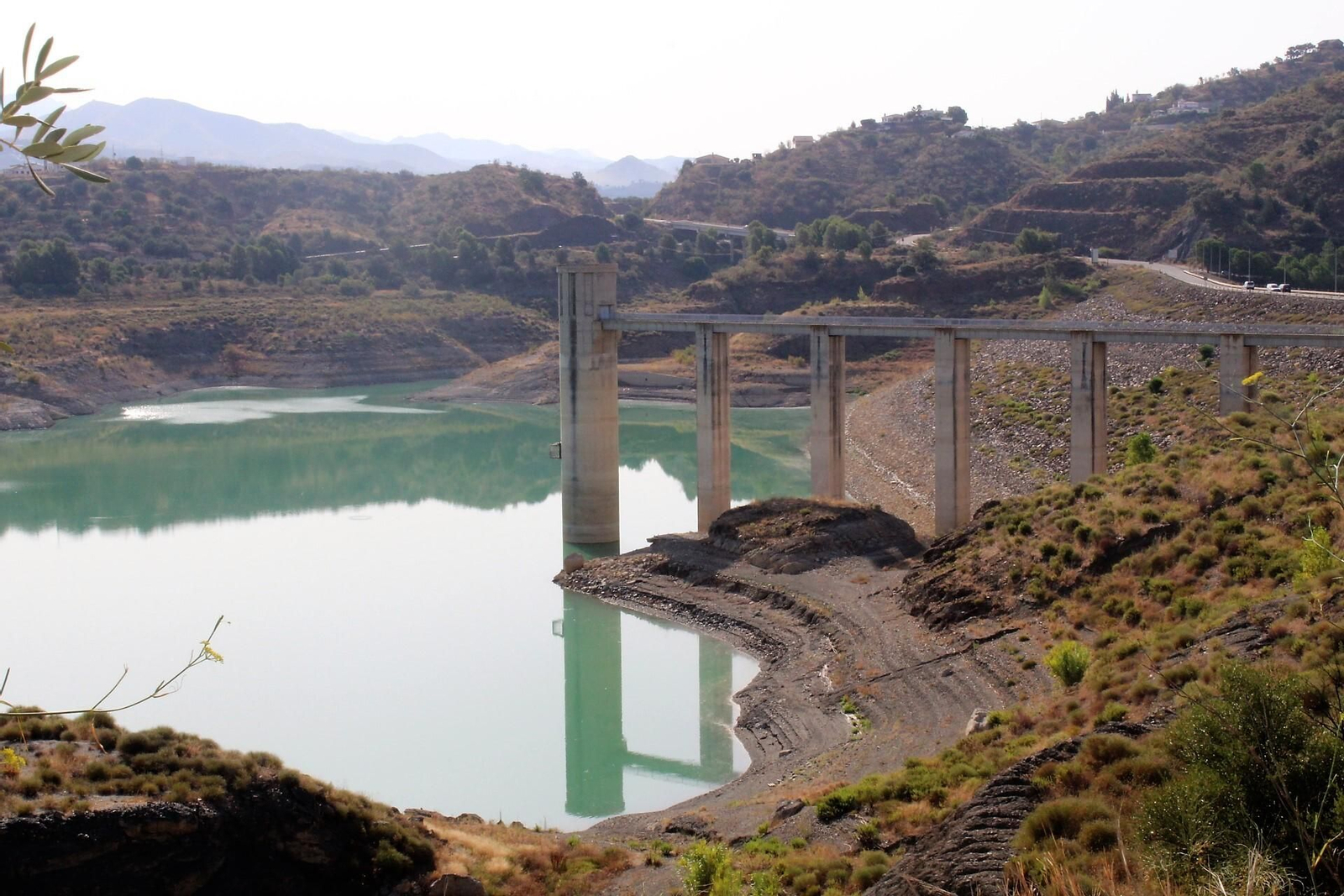 El pantano de la Viñuela.