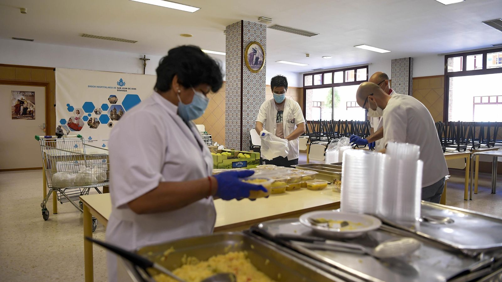 Actividad en el interior antes de recibir a los usuarios