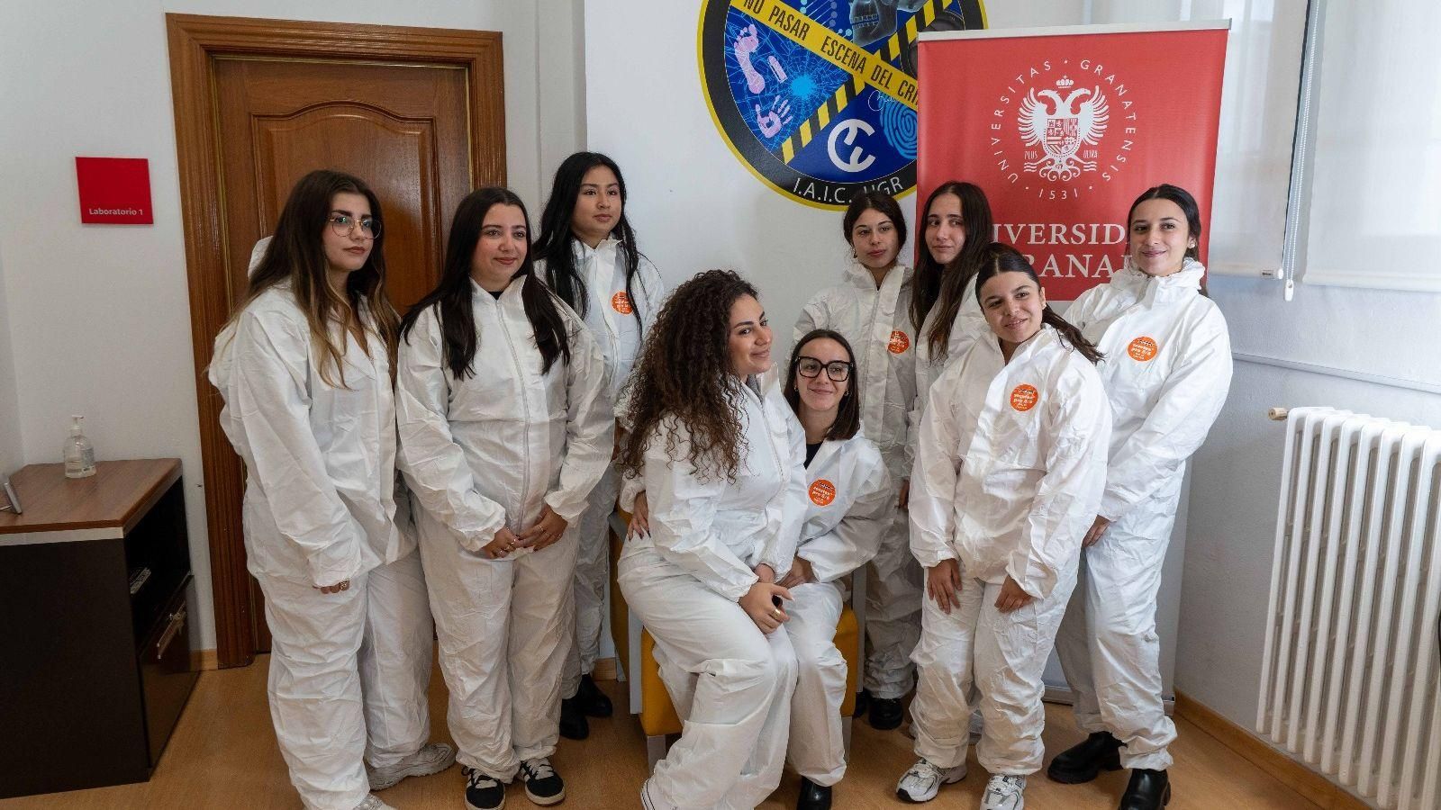Algunas de las participantes en el curso ‘Tras la huella del crimen’