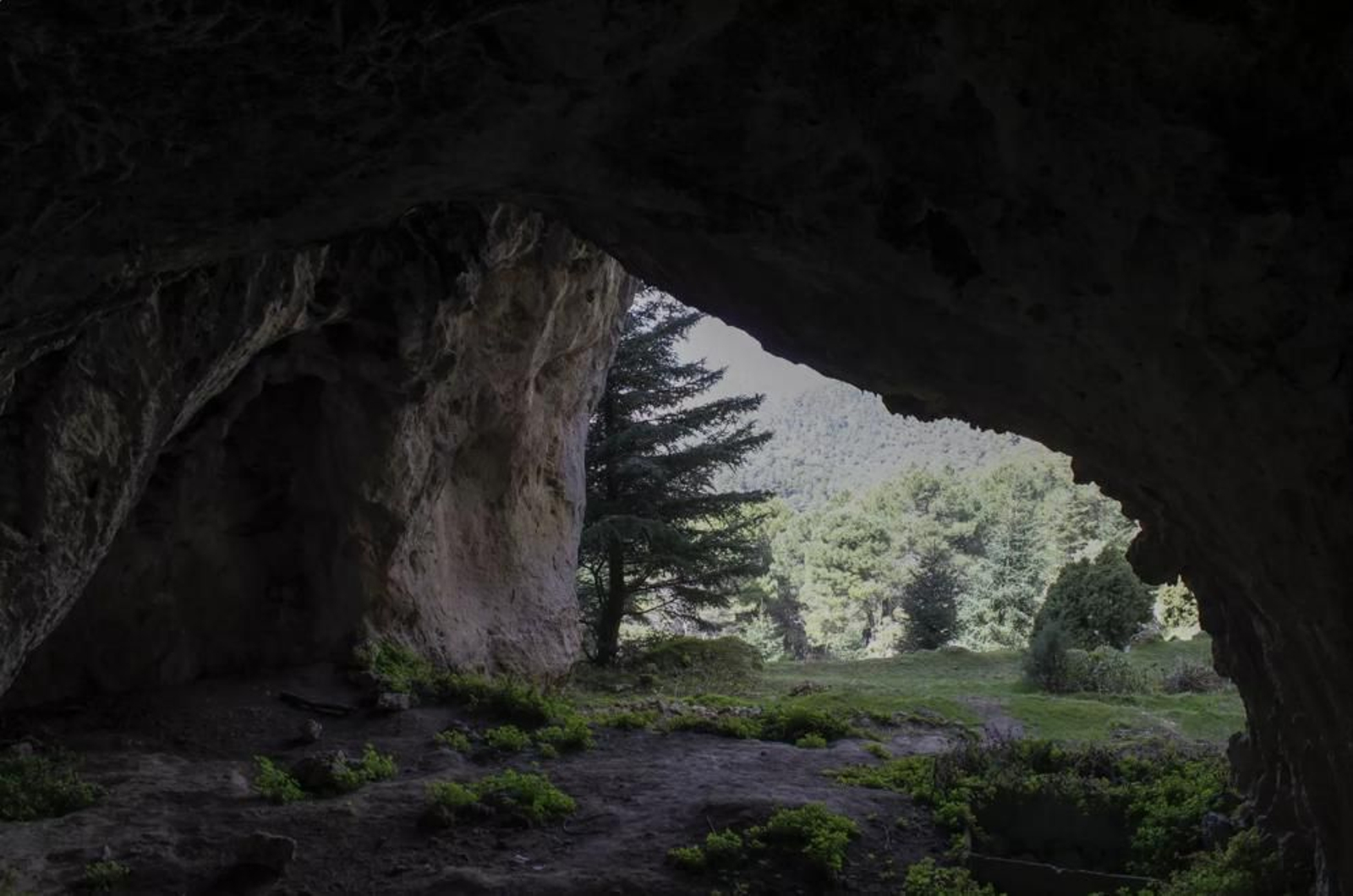 Vista desde el interior de la Cueva de Agua.