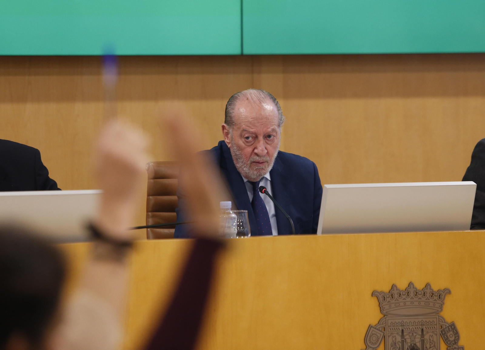 El presidente, Fernando Rodríguez Villalobos, durante un Pleno.