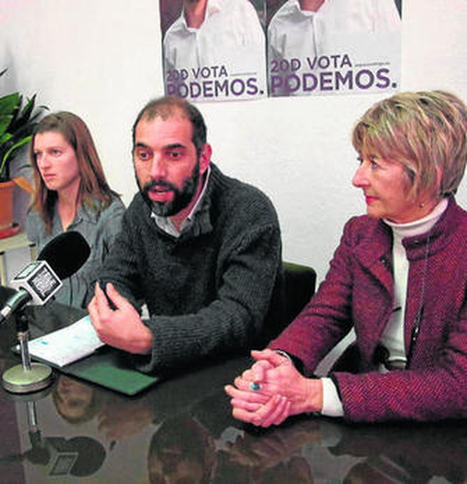 Mayte Sánchez, Antonio Romero y Maria Merello, en rueda de prensa.