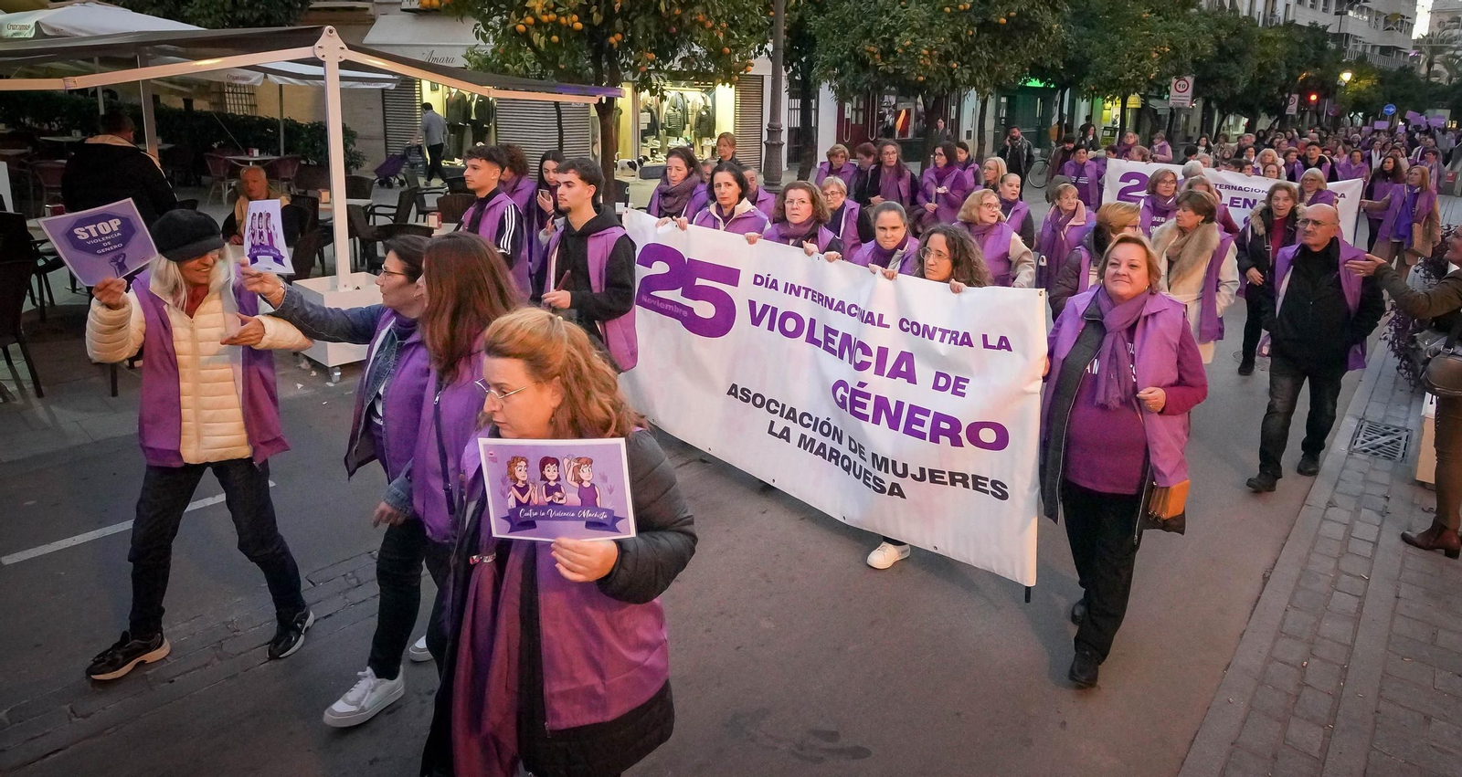 Manifestación por el 25-N en Jerez