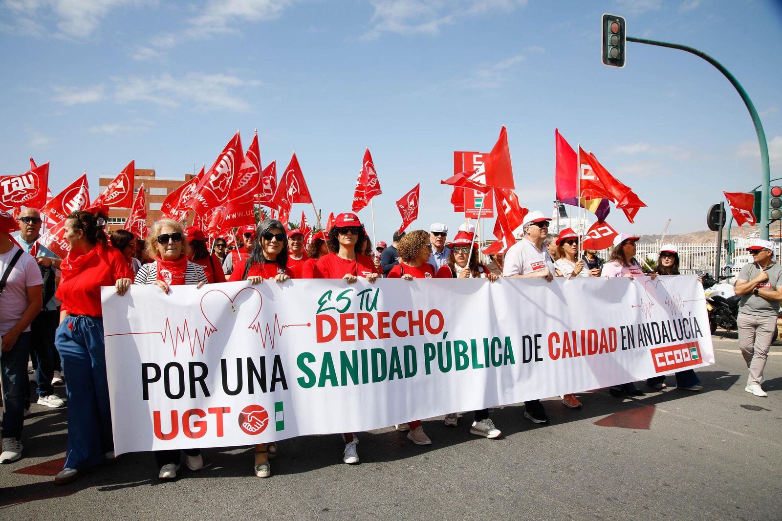 Las imágenes de la manifestaciones del 1 mayo en Almería, Día del Trabajador