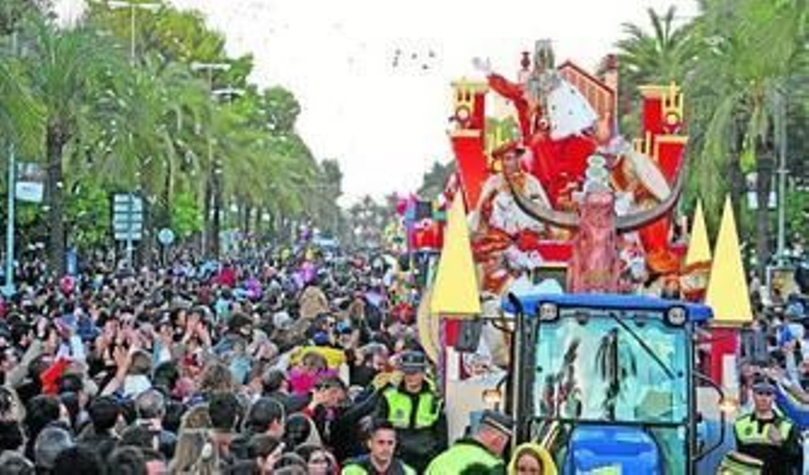 Imagen de la Cabalgata del Rey Melchor del pasado mes de enero en su paso por la avenida Álvaro Domecq.