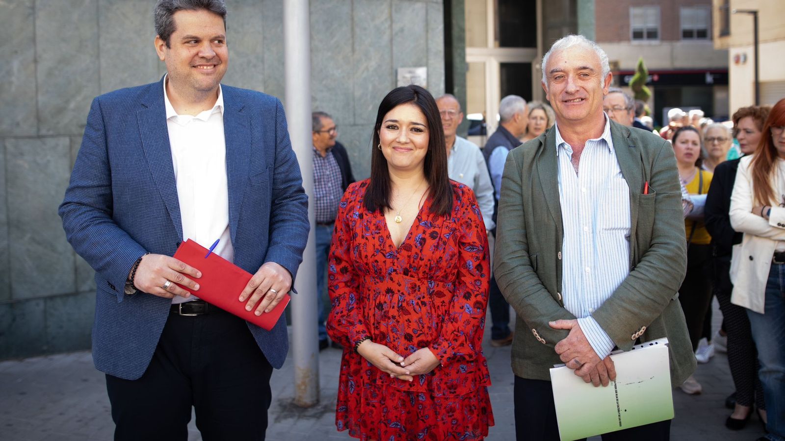 Carlos Porcel, Amabel Adarve y Antonio Segura