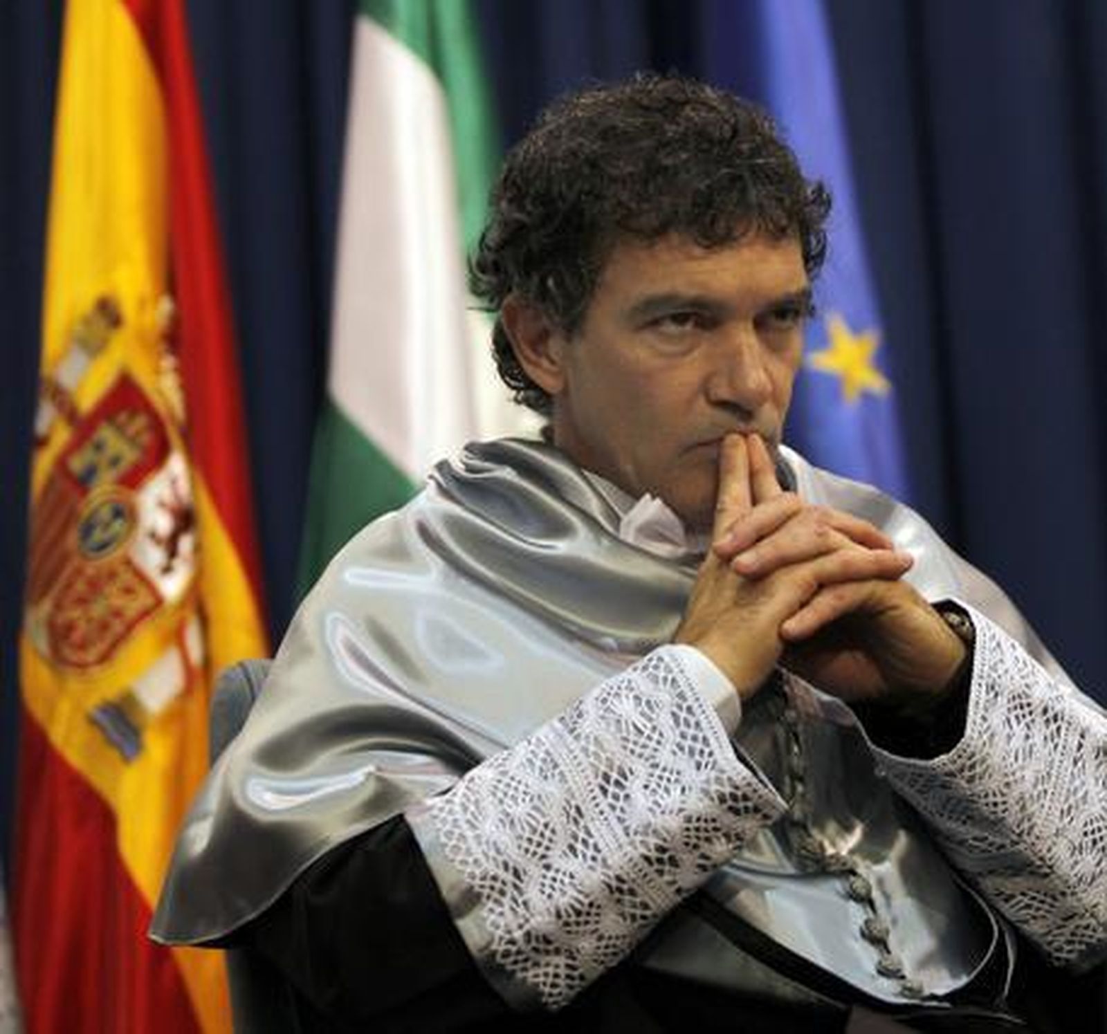 Acto de investidura de Antonio Banderas como doctor honoris causa por la UMA.  Foto: Sergio Camacho