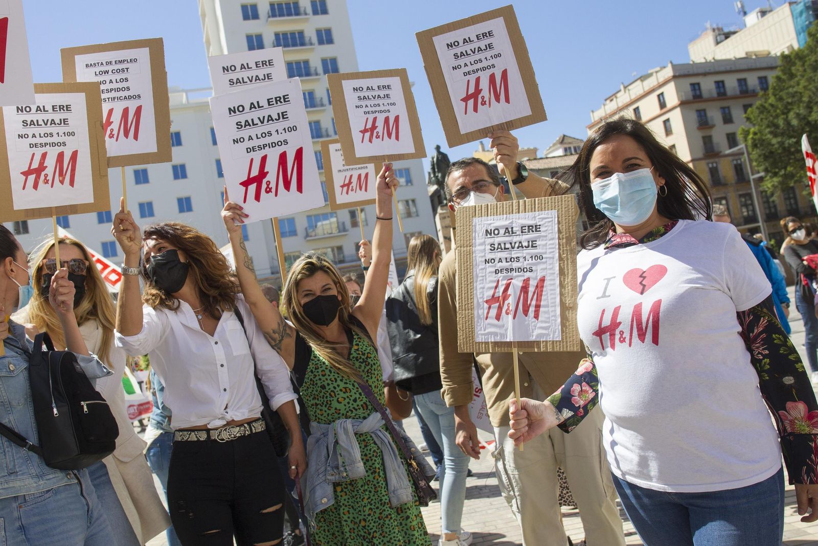 Primero de Mayo en Málaga marcado por la pandemia, en fotos