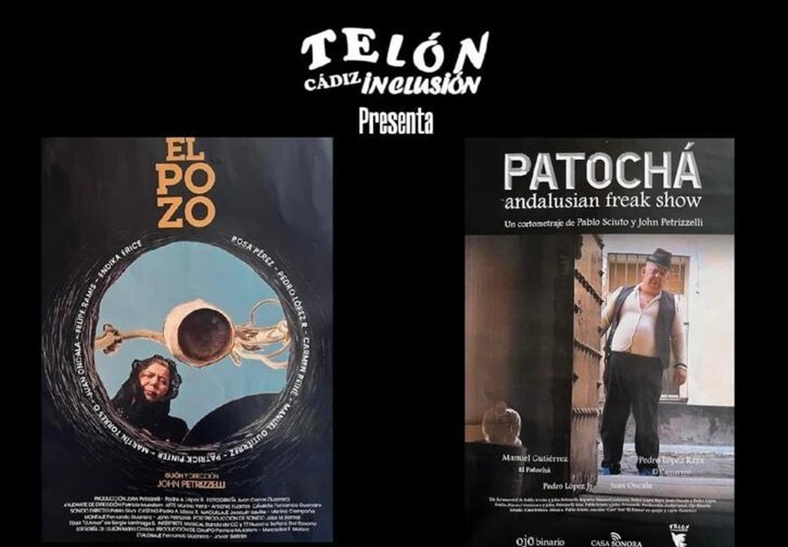 Detalle del cartel promocional de la proyección, el jueves 26, en la sede de la ONCE de Cádiz.