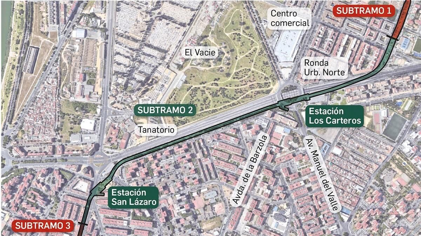 La Junta acelera con el tramo Norte de la línea 3 del Metro de Sevilla