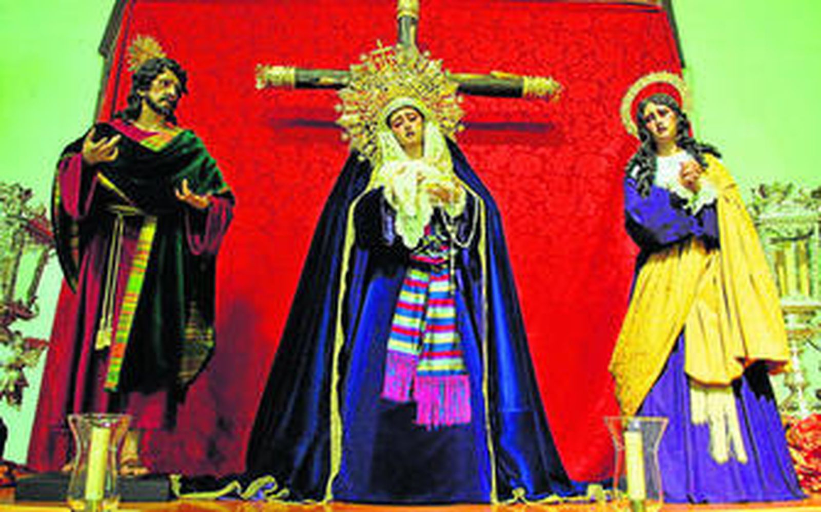 Las tres imágenes bendecidas el sábado en la iglesia del Corpus Christi.