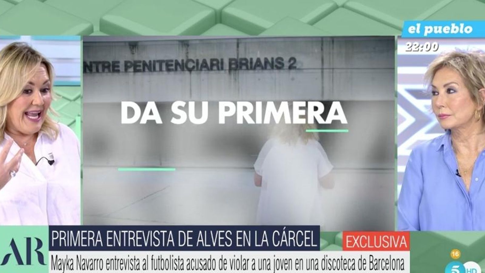 Mayka Navarro y Ana Rosa Quintana comentando las declaraciones de Dani Alves