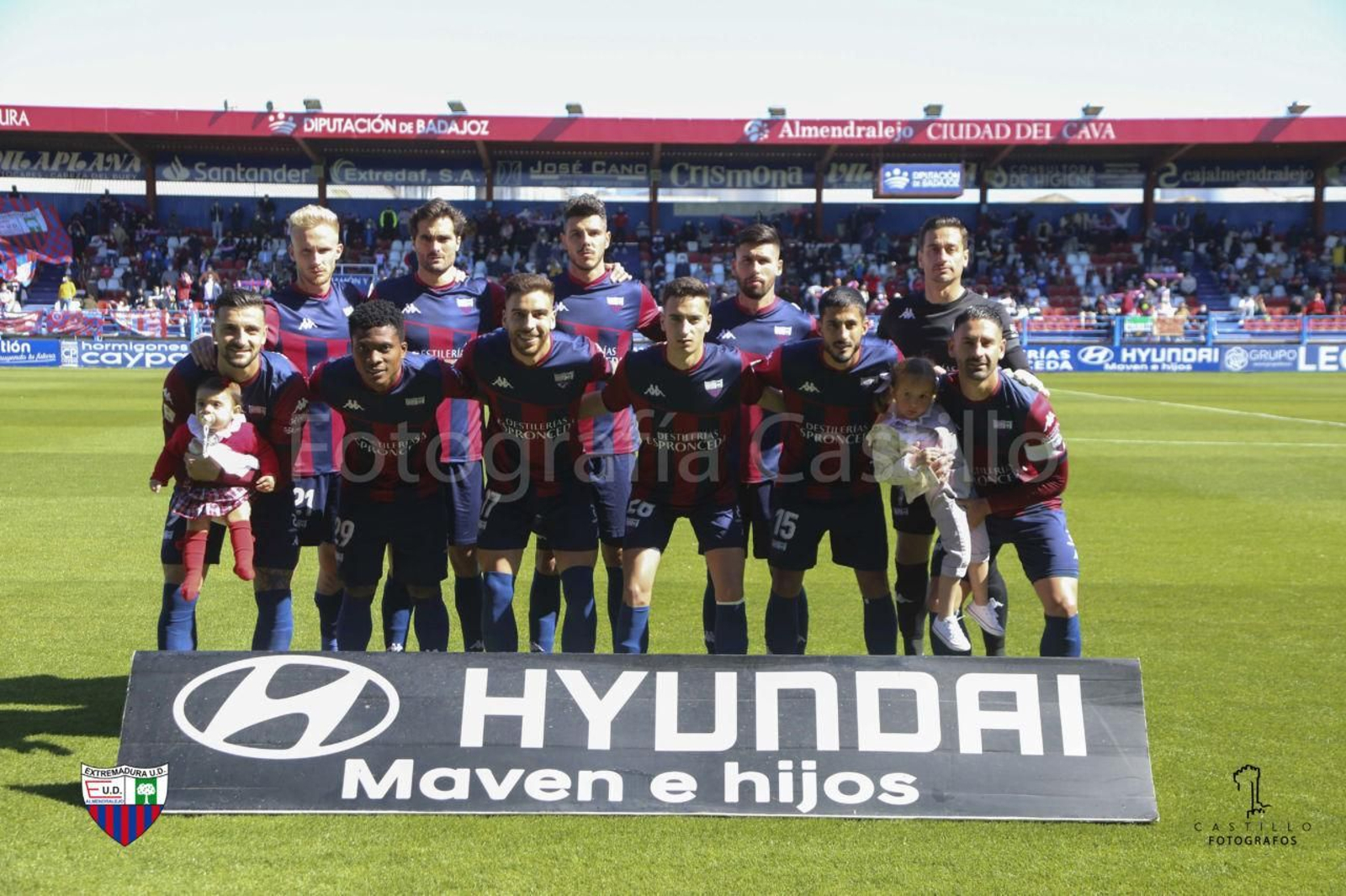 Una formación del Extremadura UD de la temporada pasada.