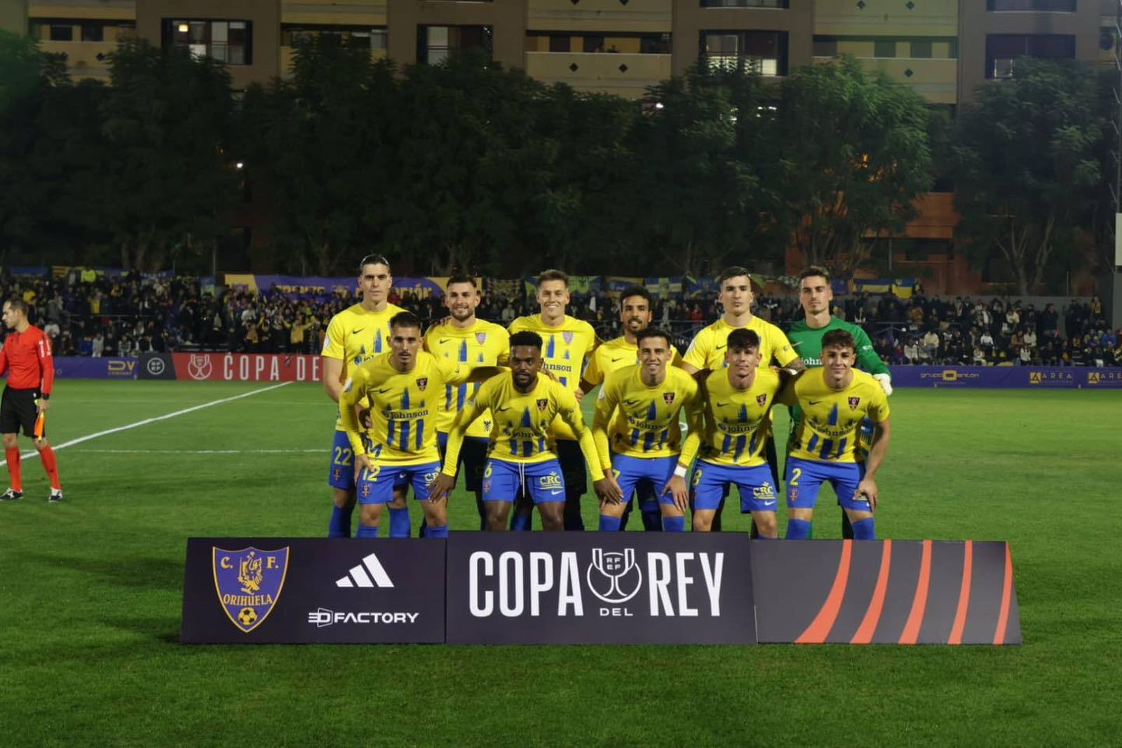 Once del Orihuela en su partido del jueves con el Girona