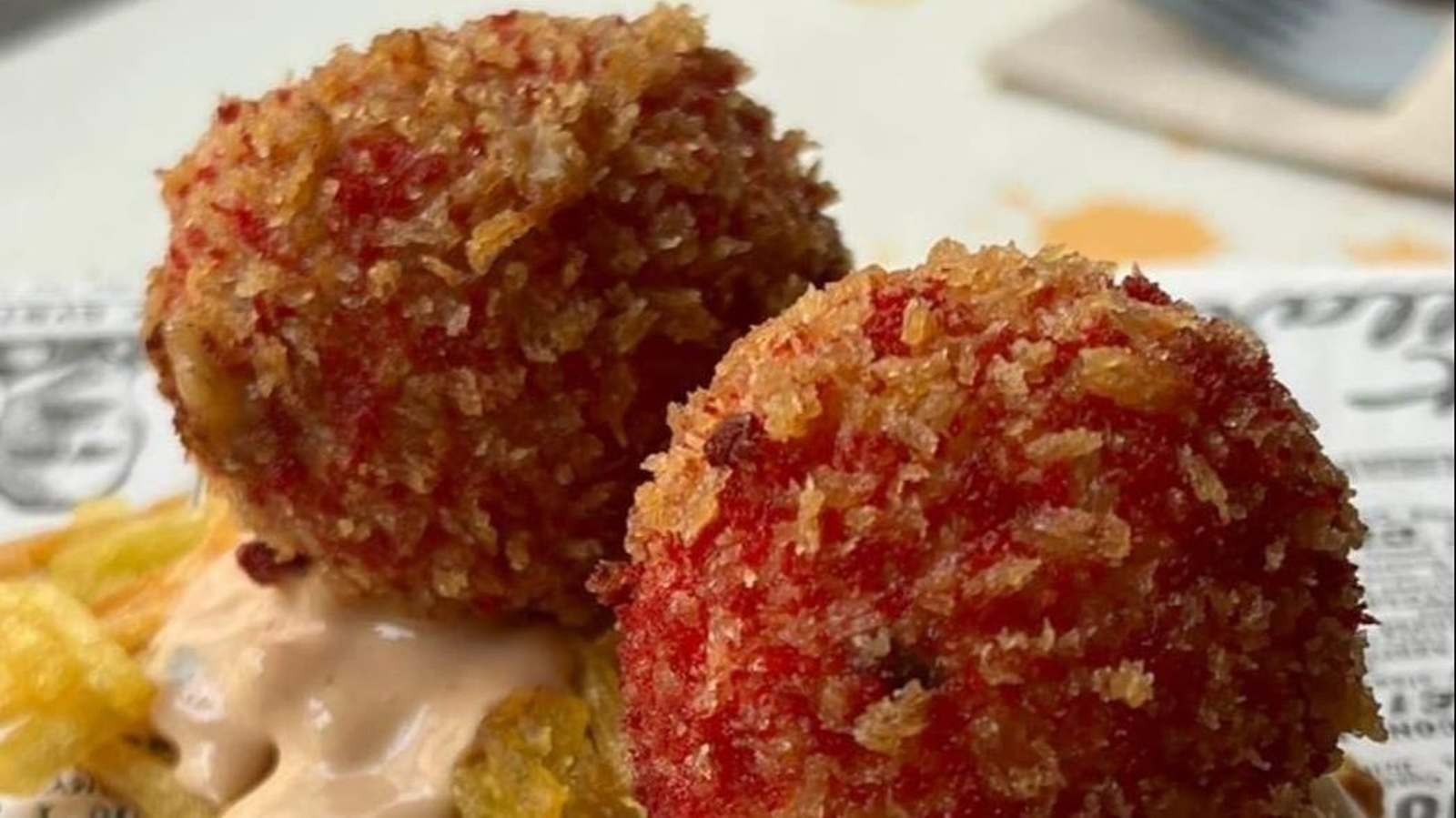 Croqueta de 'Pringachá de la buena', propuesta ganadora de La Burguezía.