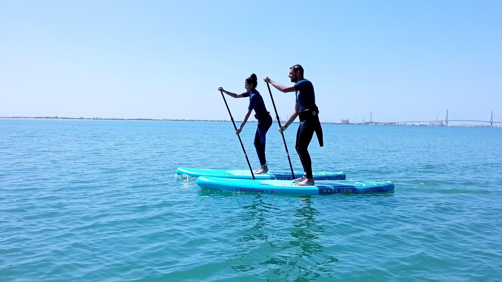 Paddle Surf en la playa de Valdelagrana Paddle Surf en la playa de Valdelagrana