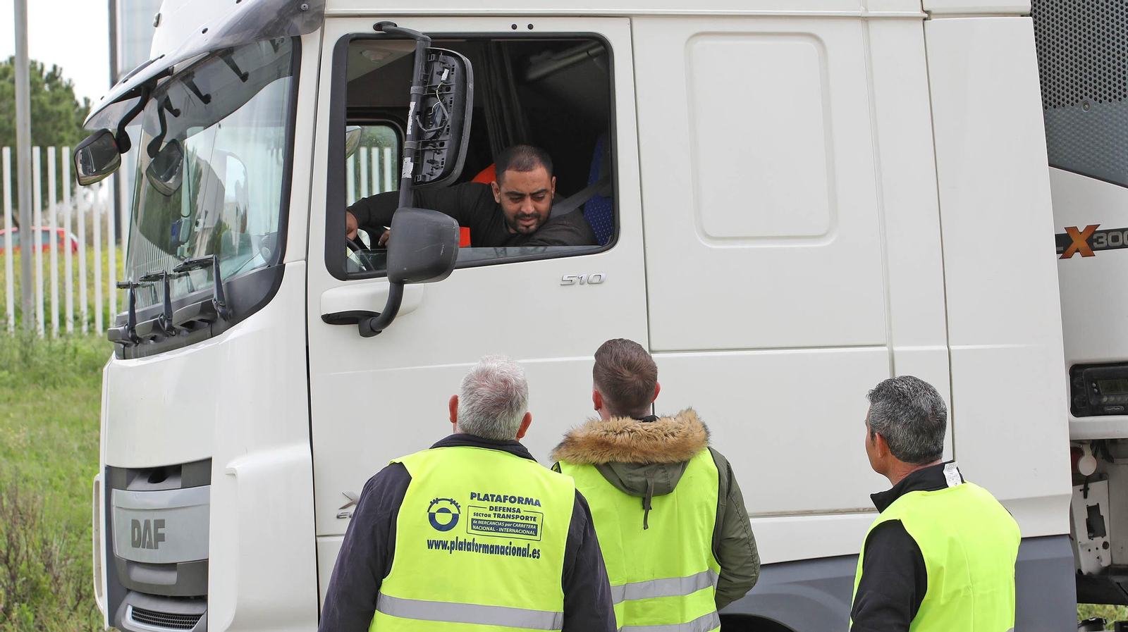 Siguen los paros de los transportistas de Plataforma en Jerez