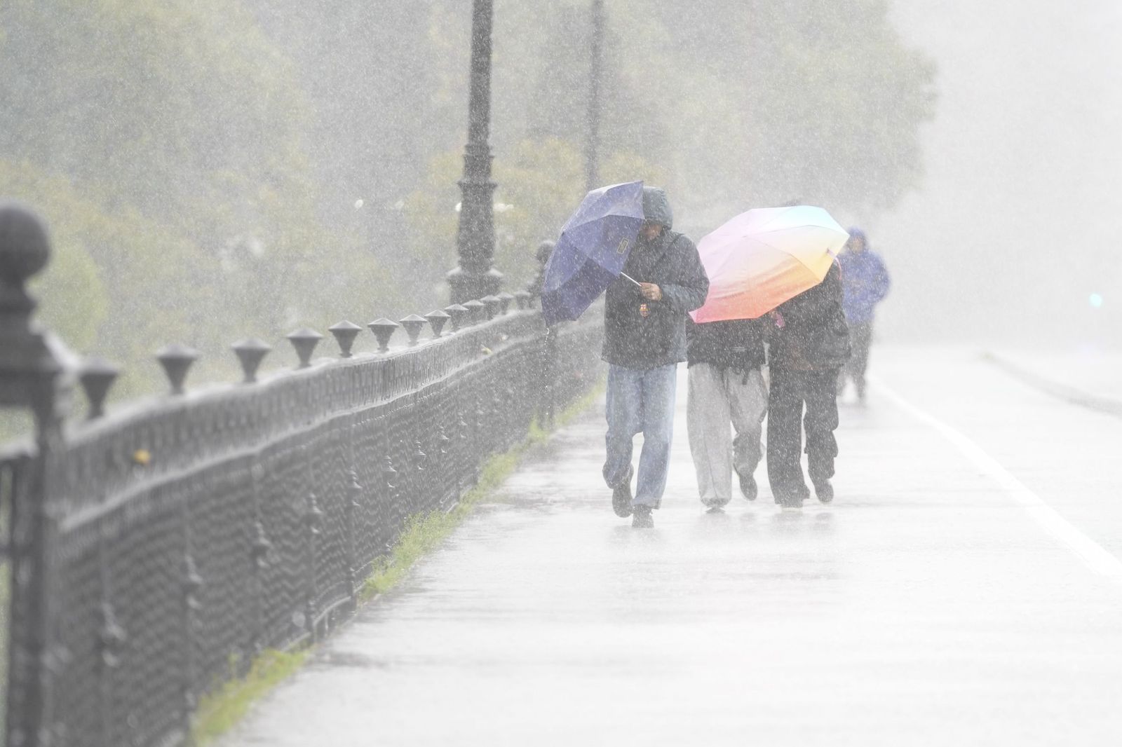 La intensa lluvia en Sevilla al paso de la Borrasca Leonardo en fotos