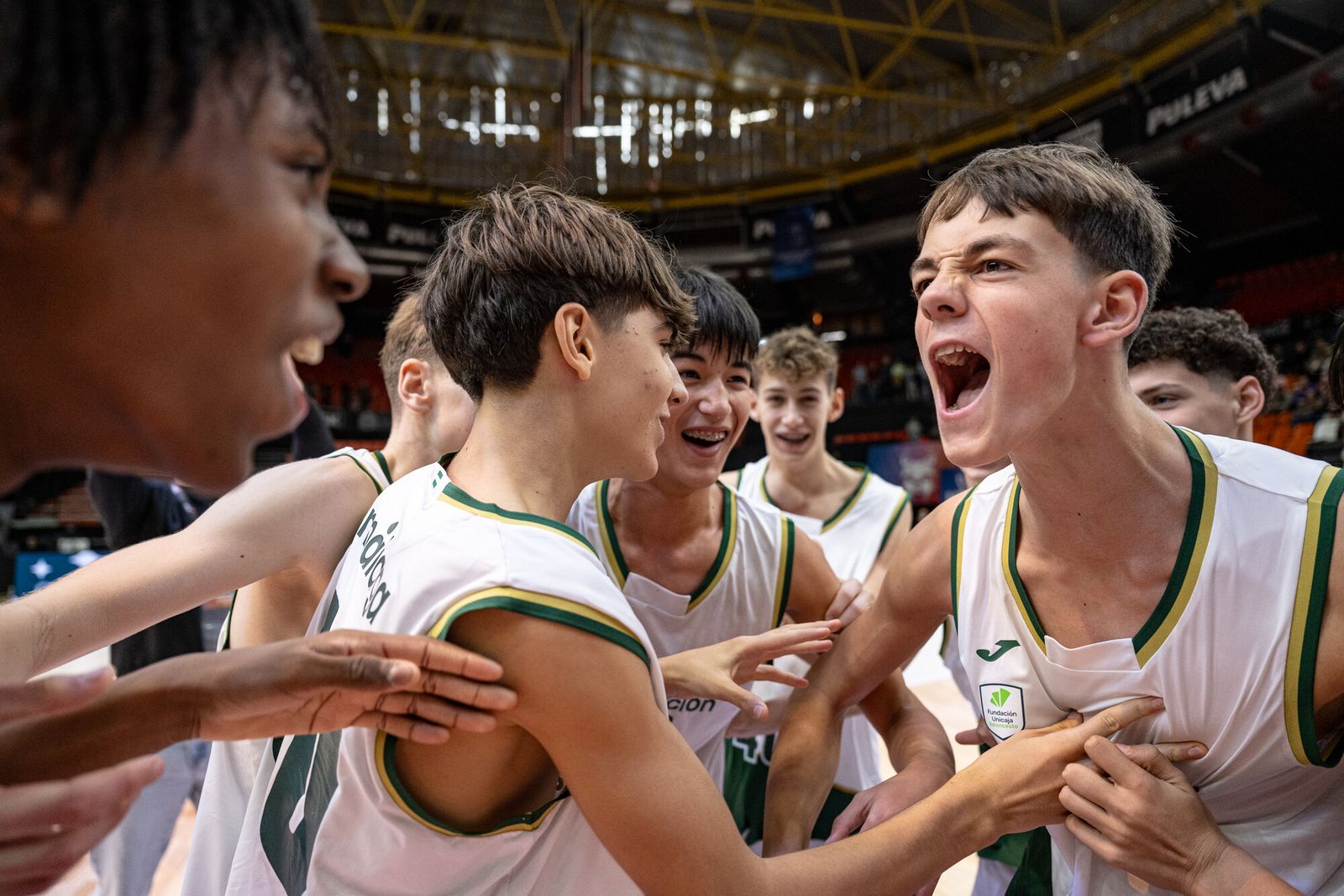 La celebración del Unicaja por acceder a la Minicopa